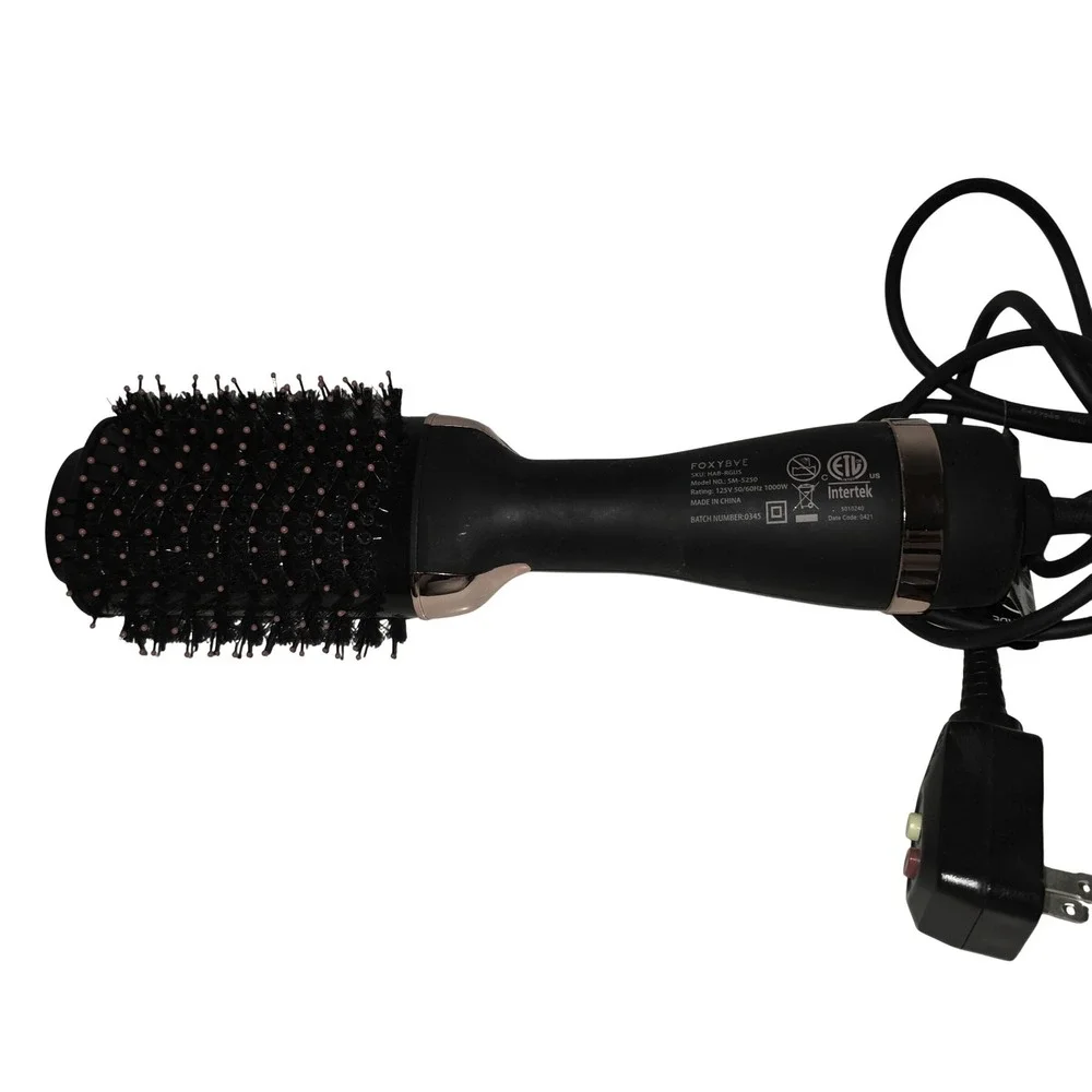 FoxyBae One Step‎ Hair Dryer Brush Volumizer Hot Air Brush Black Rose Gold